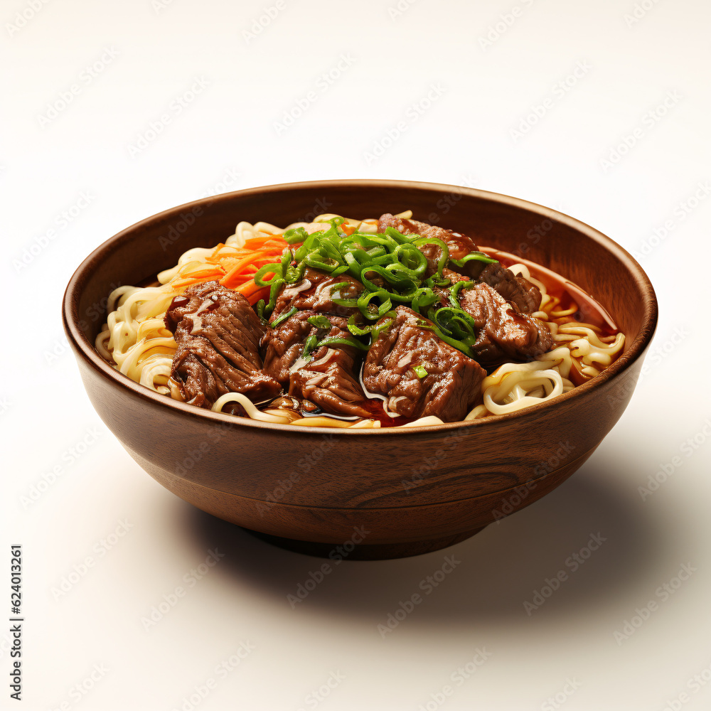 A bowel of delicious beef noodle soup A bowel of delicious beef noodle soup