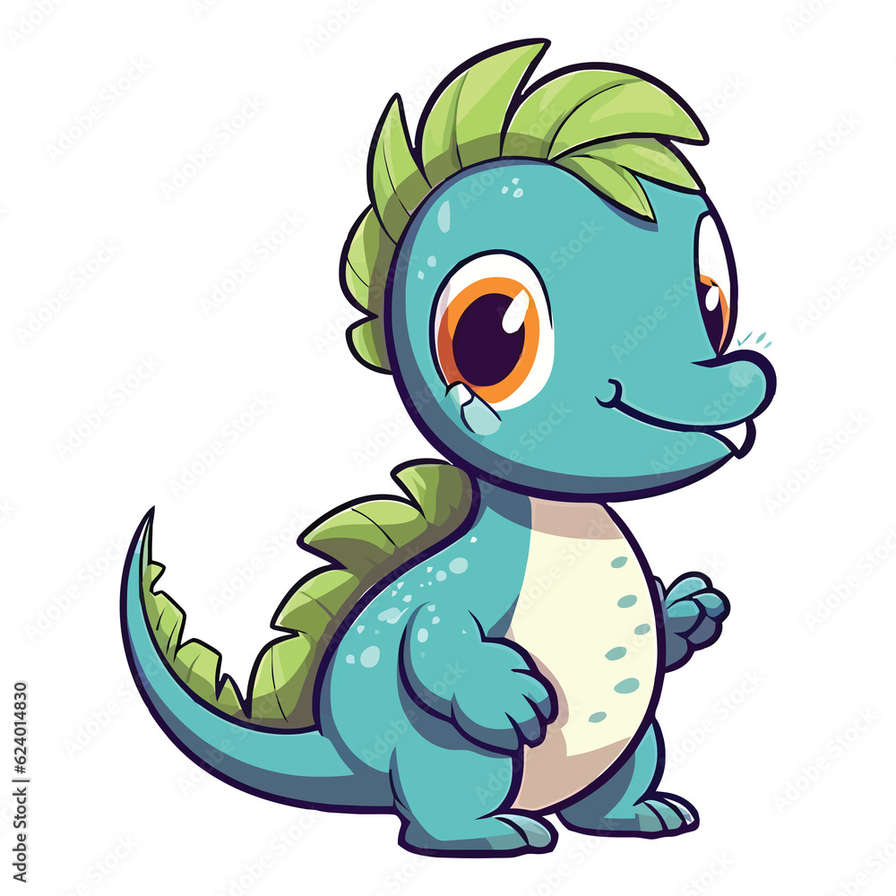 Fototapeta premium Cute Ouranosaurus Dinosaur Illustration