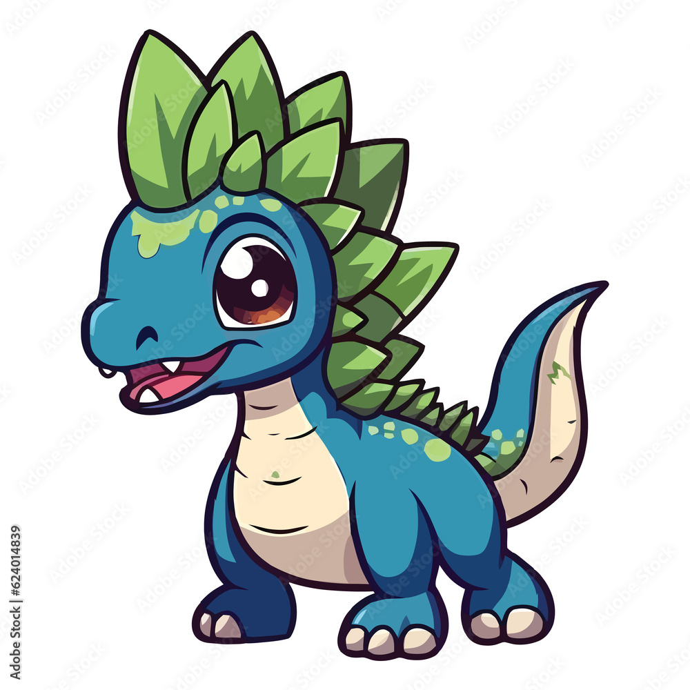 Obraz premium Cute Ouranosaurus Dinosaur Illustration