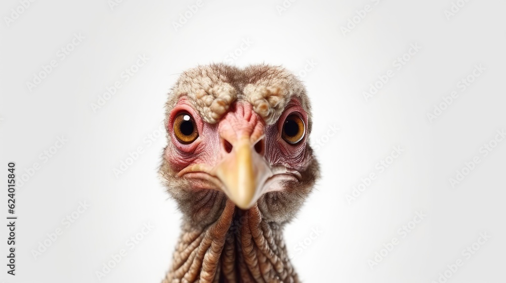 Portret of the turkey and concept of the thanksgiving celebration Created With Generative AI Technology Portret of the turkey and concept of the thanksgiving celebration Created With Generative AI Technology