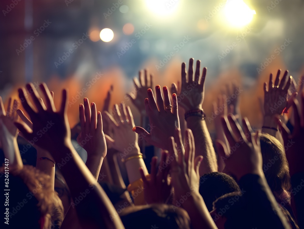 Publikumsinteraktion: Hände hoch als Zeichen der Begeisterung