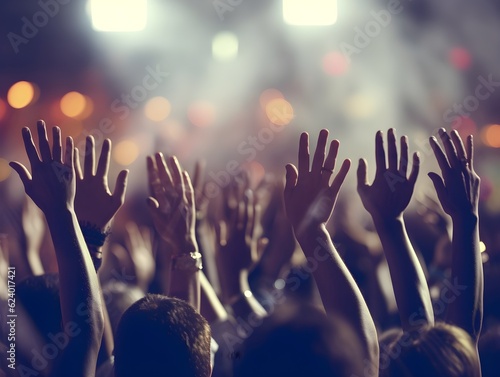 Publikumsinteraktion: Hände hoch als Zeichen der Begeisterung