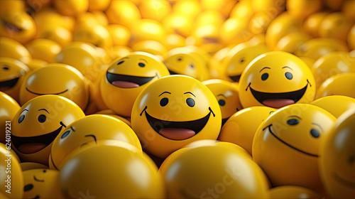 A multitude of yellow smiles 