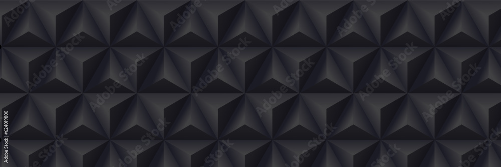Abstract geometric background. Vector 3d illustration. Triangle or pyramid black shapes. Polygonal tiles backdrop. Minimal cover design. Futuristic element for design Abstract geometric background. Vector 3d illustration. Triangle or pyramid black shapes. Polygonal tiles backdrop. Minimal cover design. Futuristic element for design