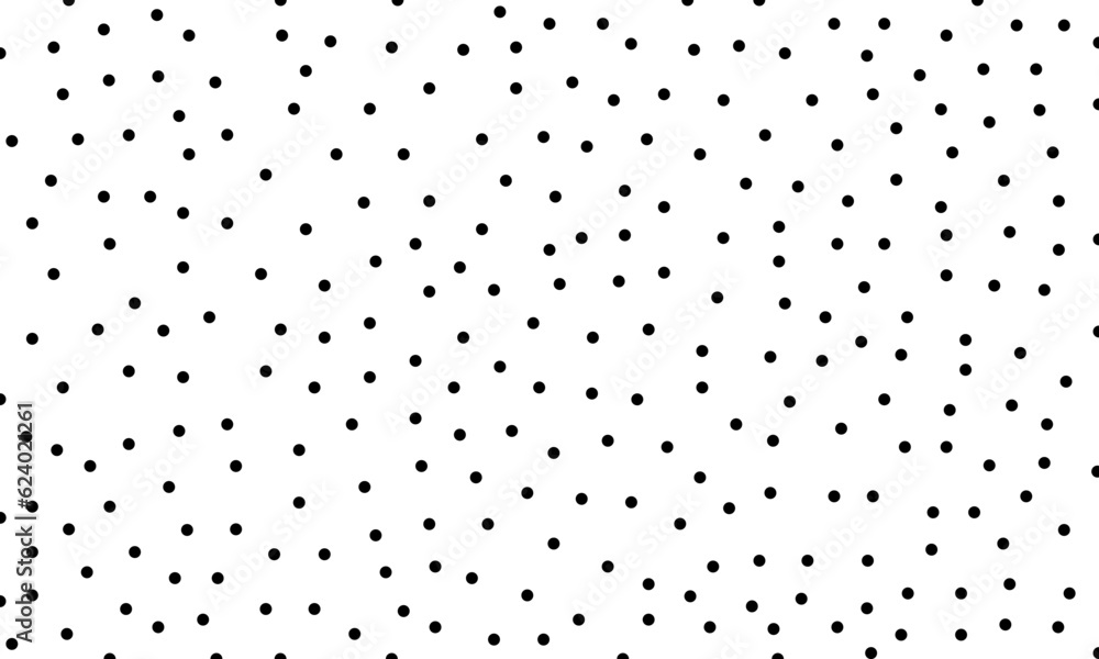 Black random dots on white background. Polka dot seamless pattern background. Vintage texture. Black random dots on white background. Polka dot seamless pattern background. Vintage texture.