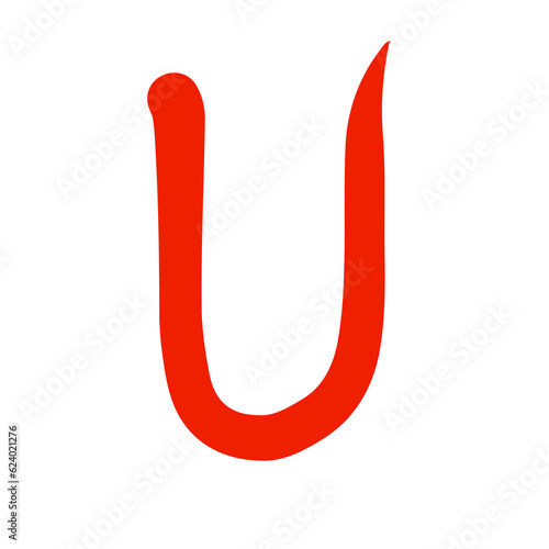 3d graphic of a red symbol