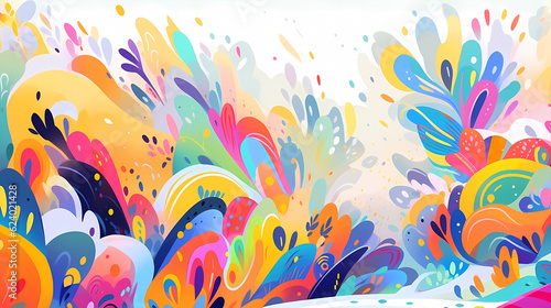 Hand-painted cartoon abstract artistic sense simple and fresh background map design 