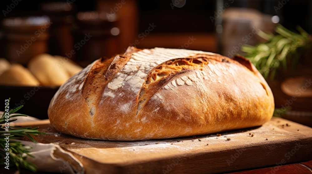 Coarse bread. Generative AI