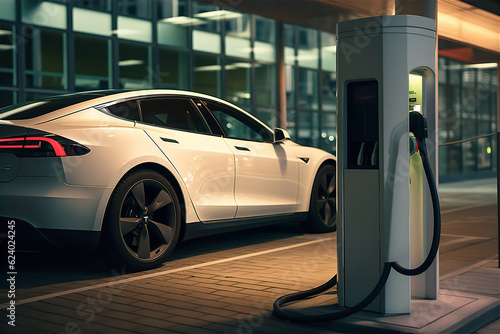 Sustainable Mobility: Detailed View of Modern Electric Vehicle Charging Station