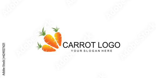 Creative carrot logo design with unique concept| organic food| premium vector