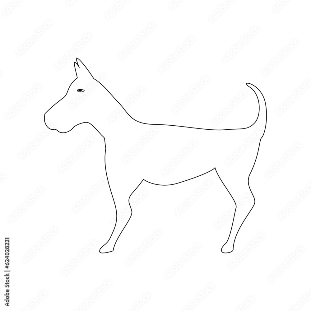 Dog line icon vector illustration symbol design