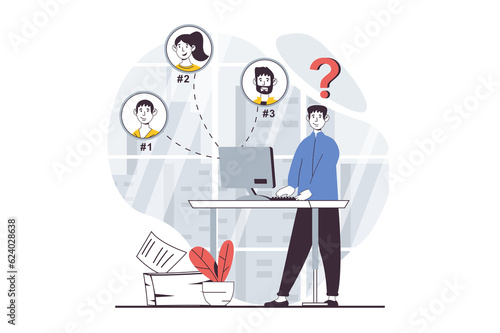 E-payment concept with people scene in flat design for web. Woman paying for purchases using online banking in mobile application. Illustration for social media banner, marketing material.