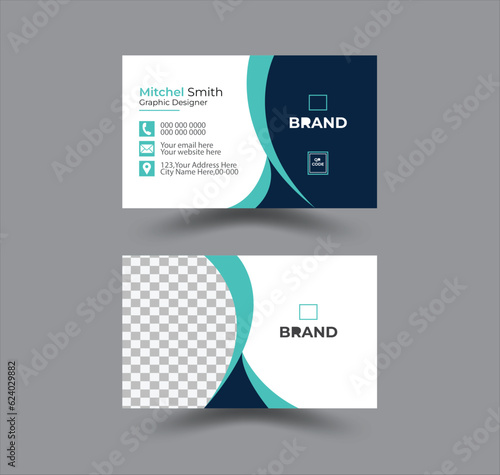 Business card design template,Clean professional business card,Modern business card,visiting card,flat user interface visiting card,
Creative and Clean Business Card Template