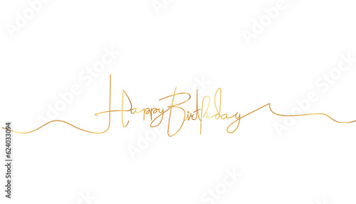 Happy birthday handwritten line art style . hand drawn lettering vector eps 10