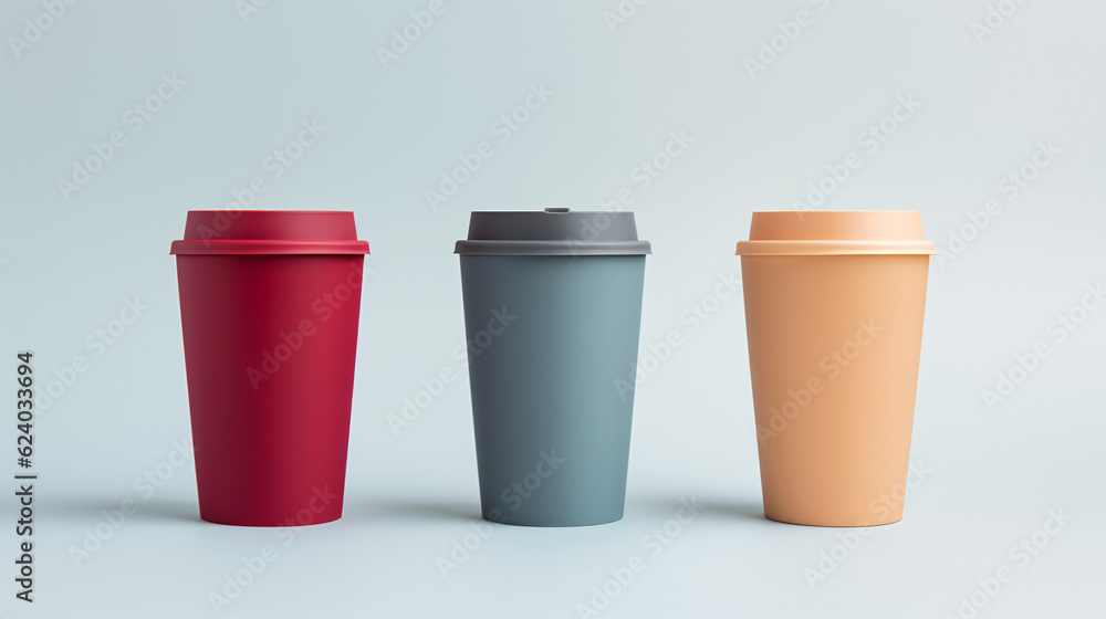 3D Render: Reusable and recyclable coffee cups
Generative AI 3D Render: Reusable and recyclable coffee cups
Generative AI