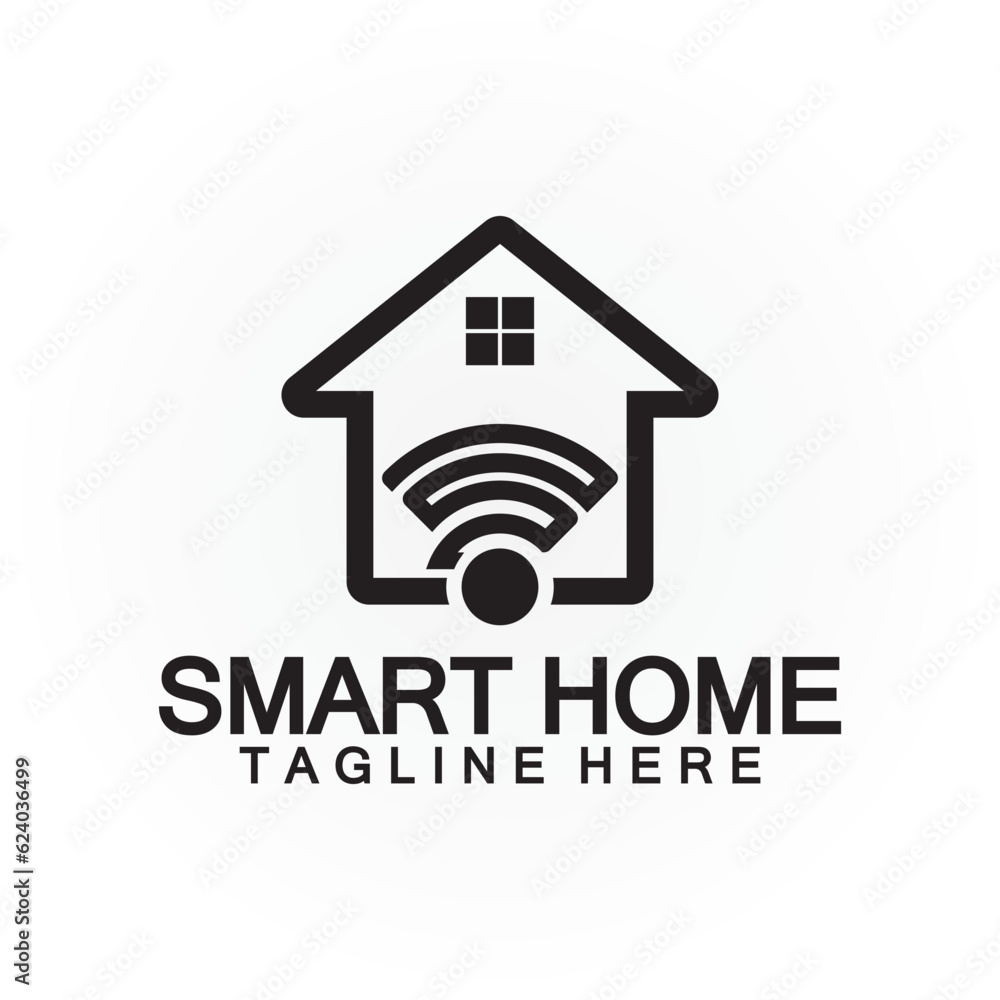 Smart Home Tech signal wifi wireless Logo Vector design template Smart Home Tech signal wifi wireless Logo Vector design template