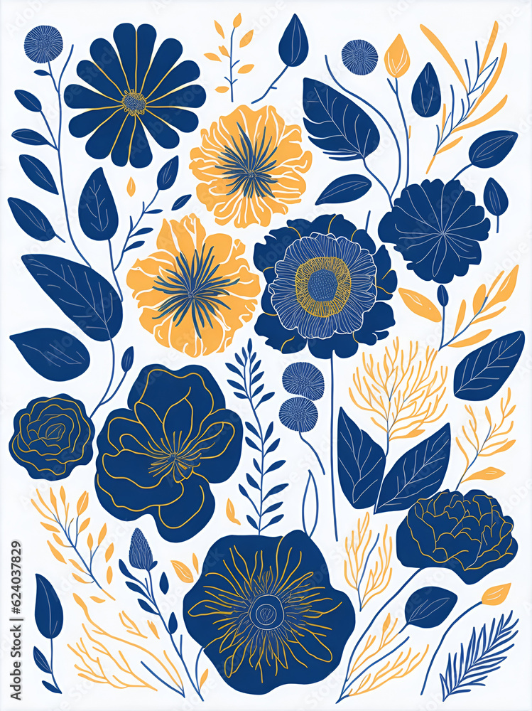 Spring flowers. AI generated illustration