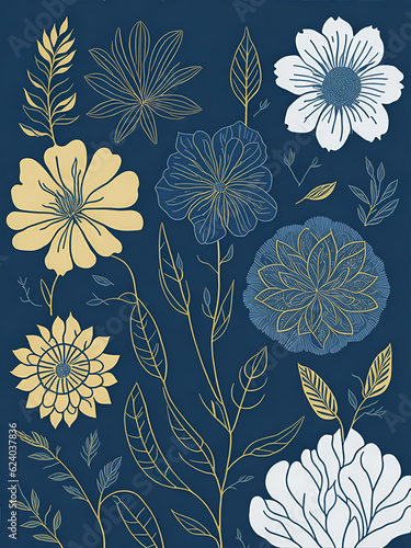 Spring flowers. AI generated illustration