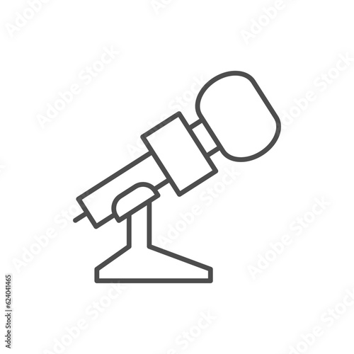 Table microphone line outline icon