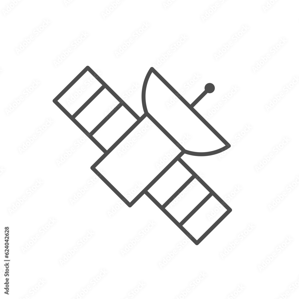 Space satellite line outline icon Space satellite line outline icon