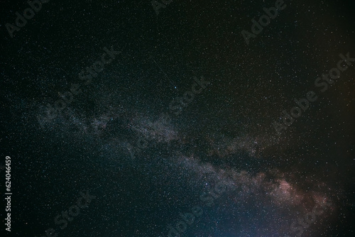 Natural Real Night Sky Stars With Milky Way Galaxy