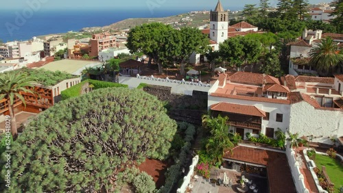 Aerial view of Icod de los Vinos town in Tenerife, Canary Islands, Spain photo