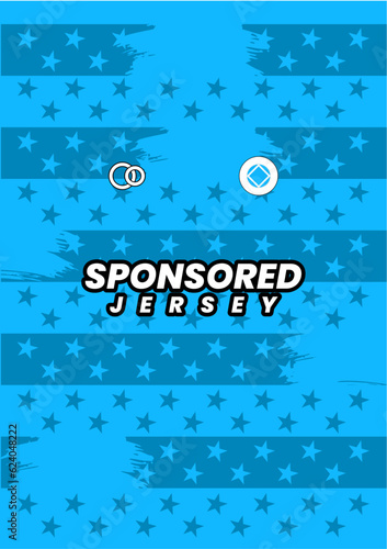 Mockup background for sports jersey blue sky abstract star brush