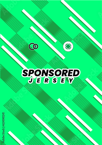 Mockup background for sports jersey green abstract line patern