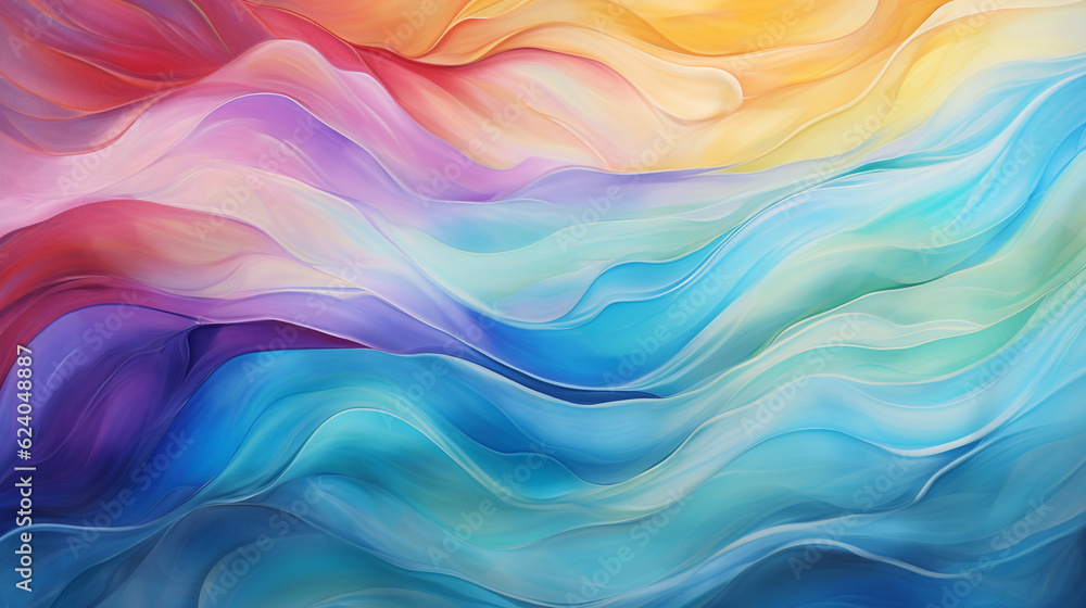Textured waves of color blending into each other, colorful art, multicolored oil art texture pictures Generative AI Textured waves of color blending into each other, colorful art, multicolored oil art texture pictures Generative AI