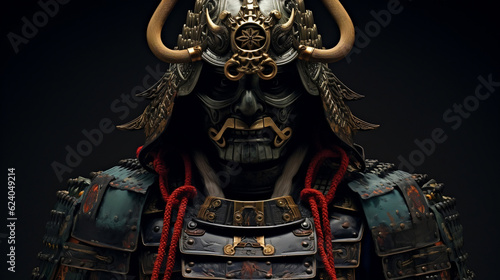 Samurai in armor and mask, Generative Ai