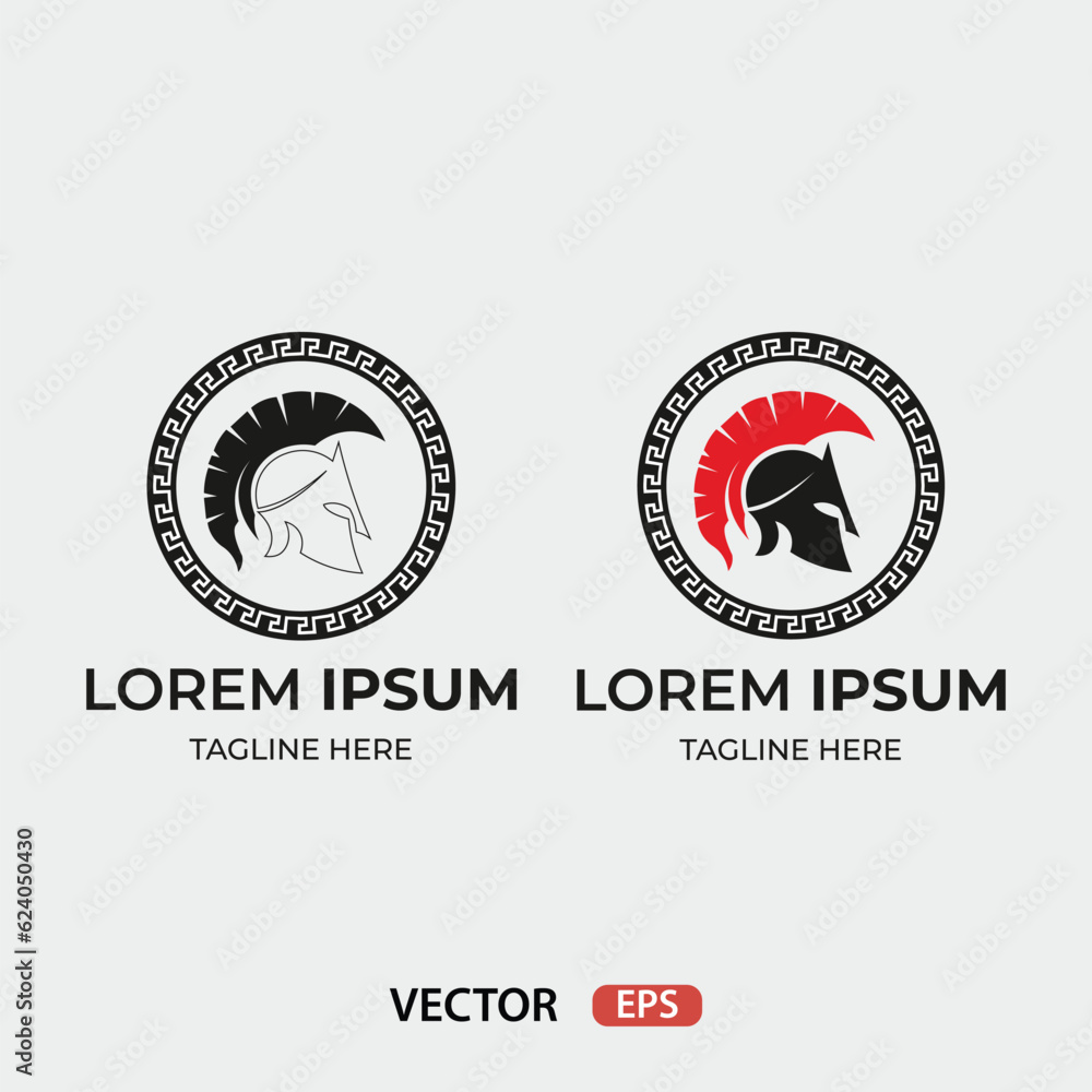 Spartan warrior simple mascot logo design Spartan warrior simple mascot logo design