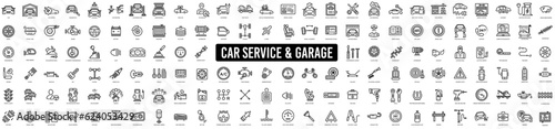Car service and repair icons element. Garage, engine, oil, maintenance, accelerate icon