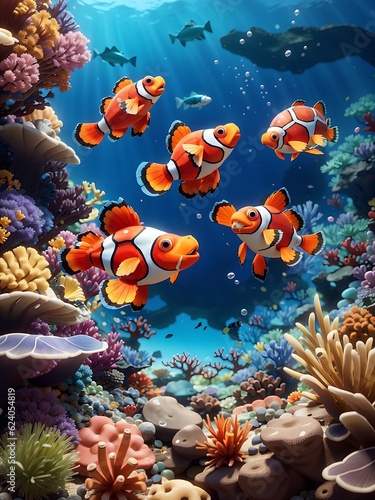 coral reef with fish