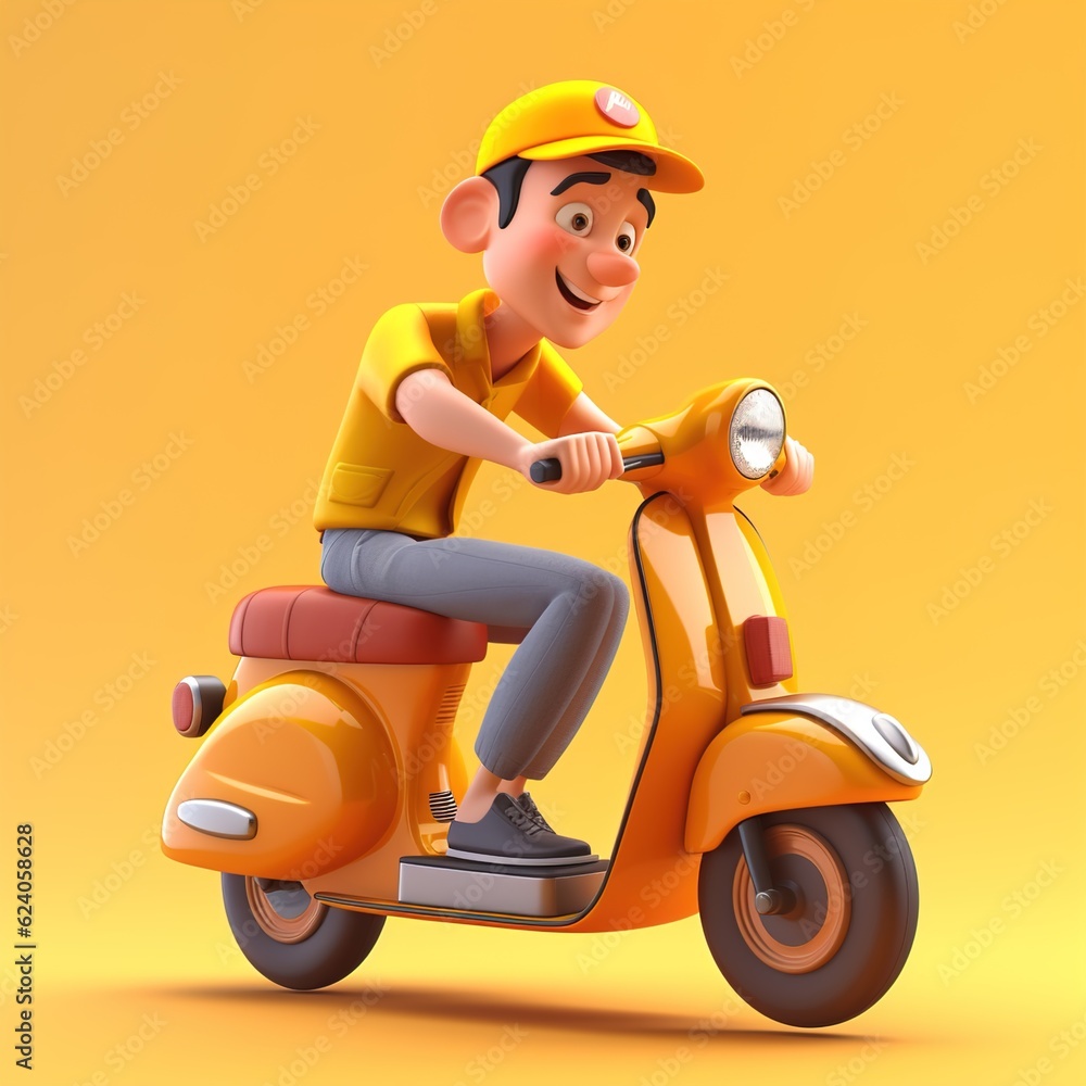 Delivery man concept, online order tracking, delivery home and office.illustration Delivery man concept, online order tracking, delivery home and office.illustration