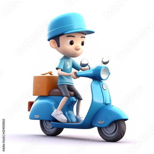 Delivery man concept, online order tracking, delivery home and office.illustration