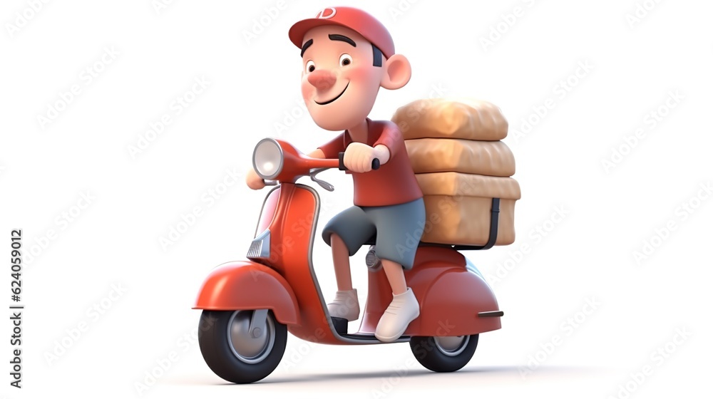 Delivery man concept, online order tracking, delivery home and office.illustration Delivery man concept, online order tracking, delivery home and office.illustration