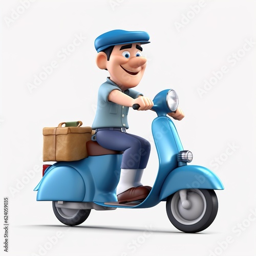 Delivery man concept  online order tracking  delivery home and office.illustration