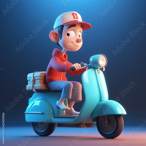 Delivery man concept  online order tracking  delivery home and office.illustration