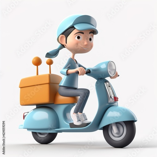 Delivery man concept  online order tracking  delivery home and office.illustration