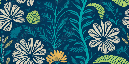Nature's Symphony, Exploring Patterns Inspired by Tropical Spring