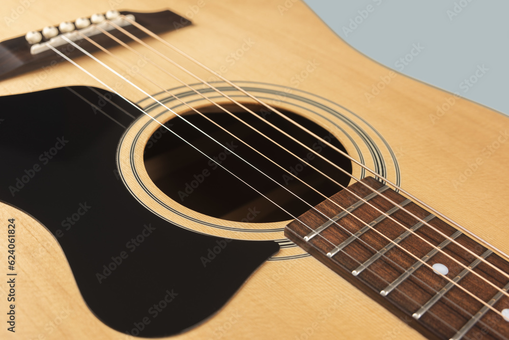 Traditional spruce and mahogany acoustic guitar