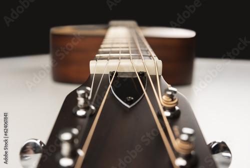 Traditional spruce and mahogany acoustic guitar