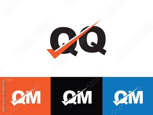 Unique Style qq qq Alphabet Letter Logo For You