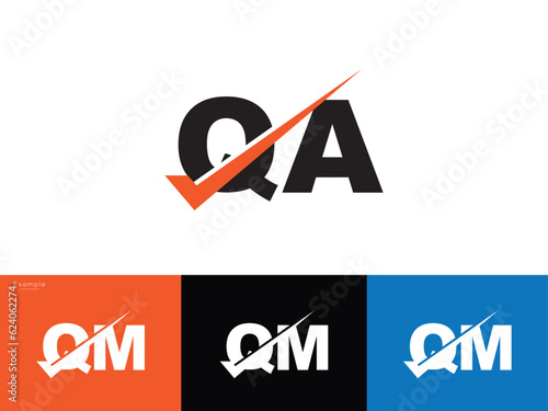 Unique Style qa aq Alphabet Letter Logo For You