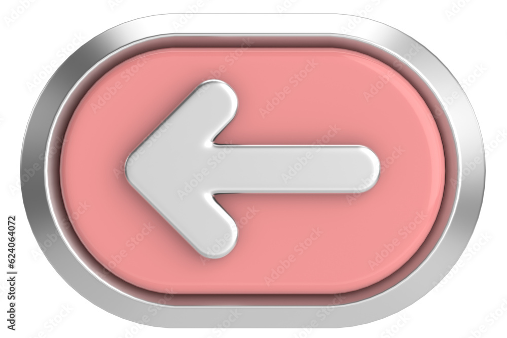 Previous button. Back button. 3D illustration. Previous button. Back button. 3D illustration.