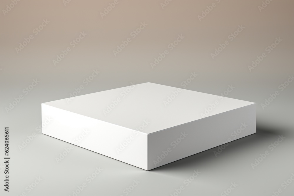 Pristine Blank White Box Packaging Mockup with Sharp Edges Created with Generative AI Pristine Blank White Box Packaging Mockup with Sharp Edges Created with Generative AI