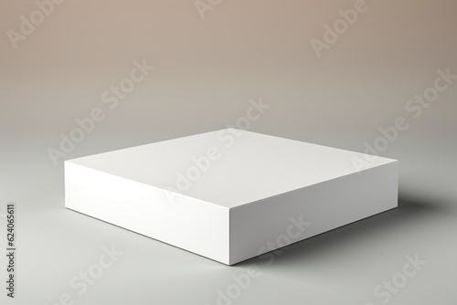 Pristine Blank White Box Packaging Mockup with Sharp Edges Created with Generative AI