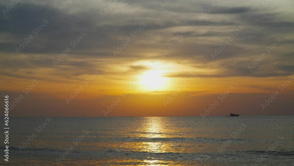 Beautiful cloudscape over the sea, time lapse of majestic sunset or sunrise landscape, sky and clouds moving away, rolling colorful dark sunset clouds footage timelapse.Nature environment background. Beautiful cloudscape over the sea, time lapse of majestic sunset or sunrise landscape, sky and clouds moving away, rolling colorful dark sunset clouds footage timelapse.Nature environment background.