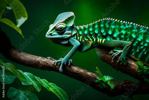 chameleon on a branch © Creative artist1