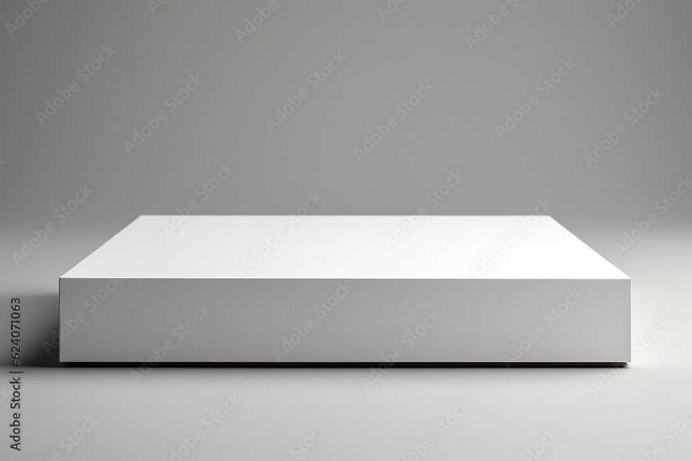 Pristine Blank White Box Packaging Mockup with Sharp Edges Created with Generative AI Pristine Blank White Box Packaging Mockup with Sharp Edges Created with Generative AI